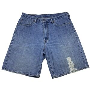 Levi's 550 Shorts Men Size 34"x9" Relaxed Baggy Dad Jorts‎ Denim Distress Y2K